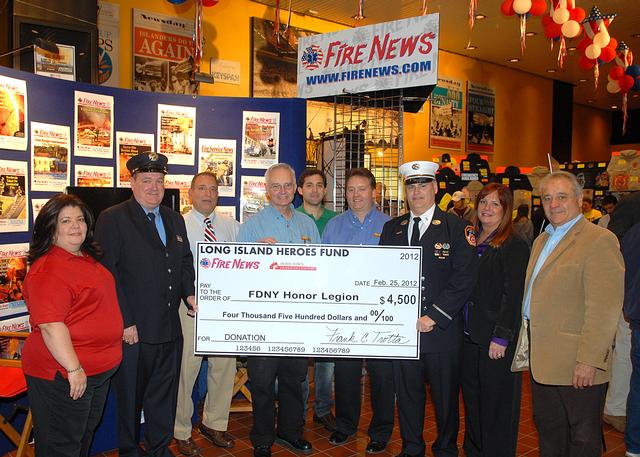 Fire News & Hometown Insurance Present Honor Legion with a generous donation